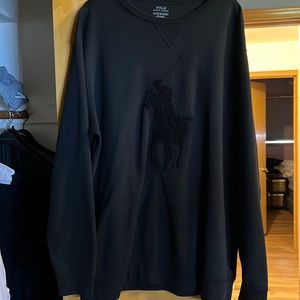 black polo sweatshirt